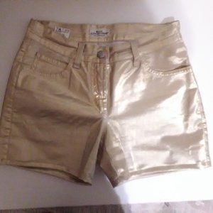 Best Connection Gold Short Shorts Sz 5 Pretty
